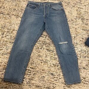 Levi's Slim Fit Distressed Blue Jeans